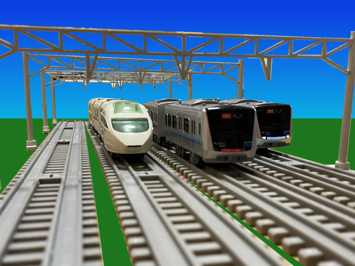プラレール運転会の情景